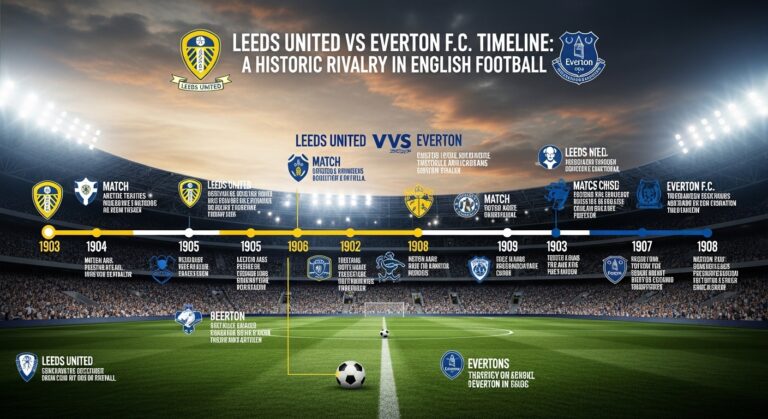 Leeds United vs Everton F.C. Timeline