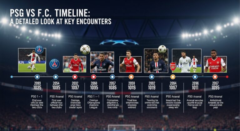 PSG vs Arsenal F.C. Timeline