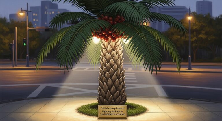 oil palm lamp project street lamp oil palm