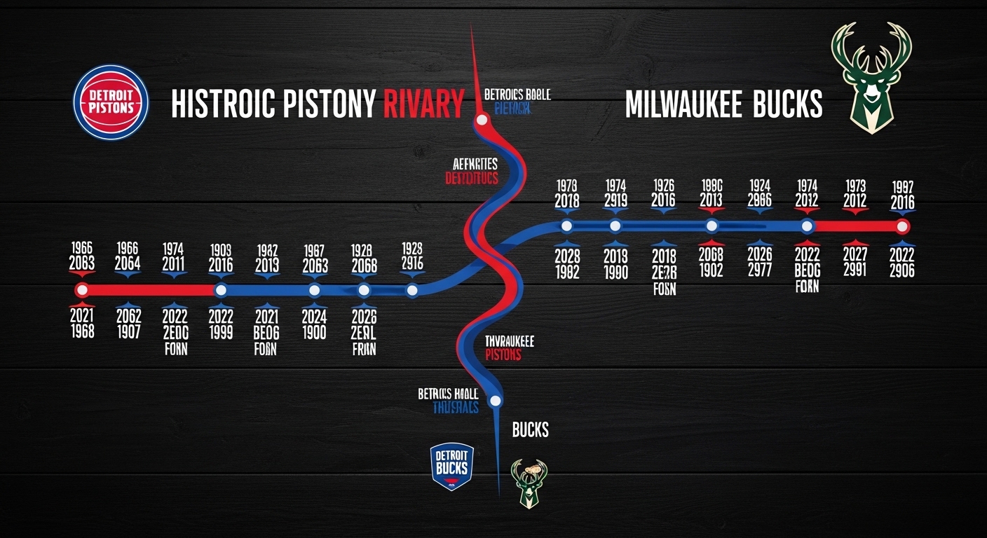 Detroit Pistons vs Milwaukee Bucks Timeline