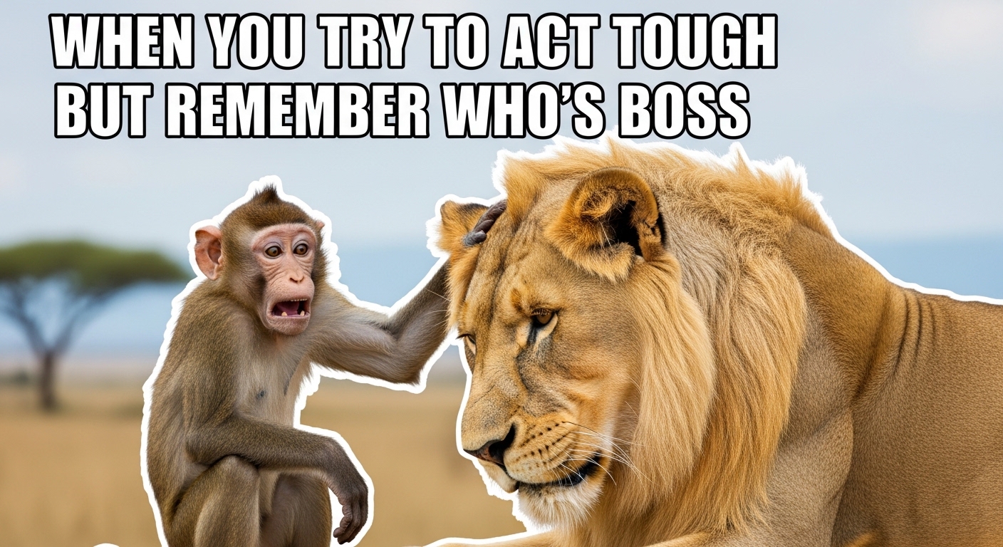 monkey and lion meme