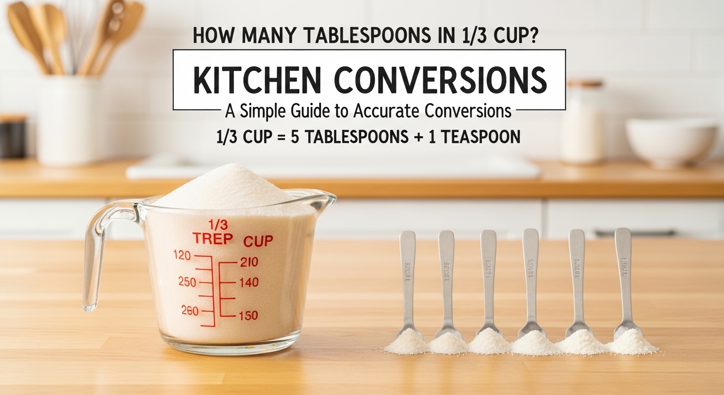 How Many Tablespoons in 1/3 Cup